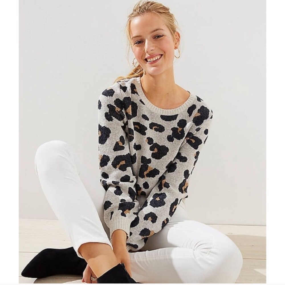 LOFT leopard print sweater